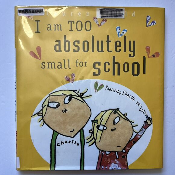 2 Childrens Books I Am Too Absolutely Small for School Dinosaur Tell the Time - Picture 2 of 8